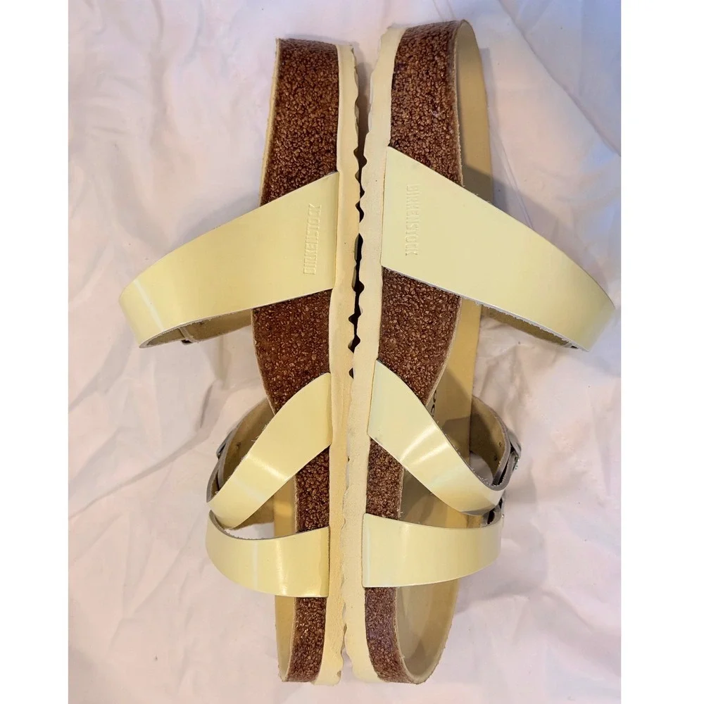 Birkenstock Franca Popcorn Yellow Birko-Flor Strappy Sandals EU 42 W11 M9 106-21